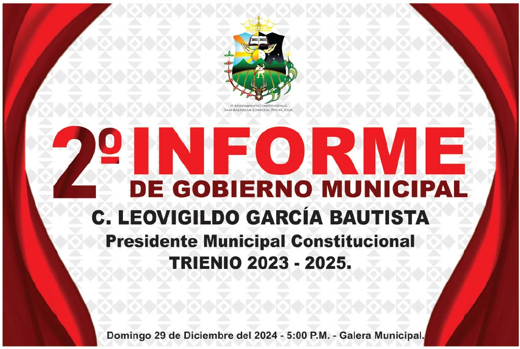 Invitación al Segundo Informe de Gobierno Municipal